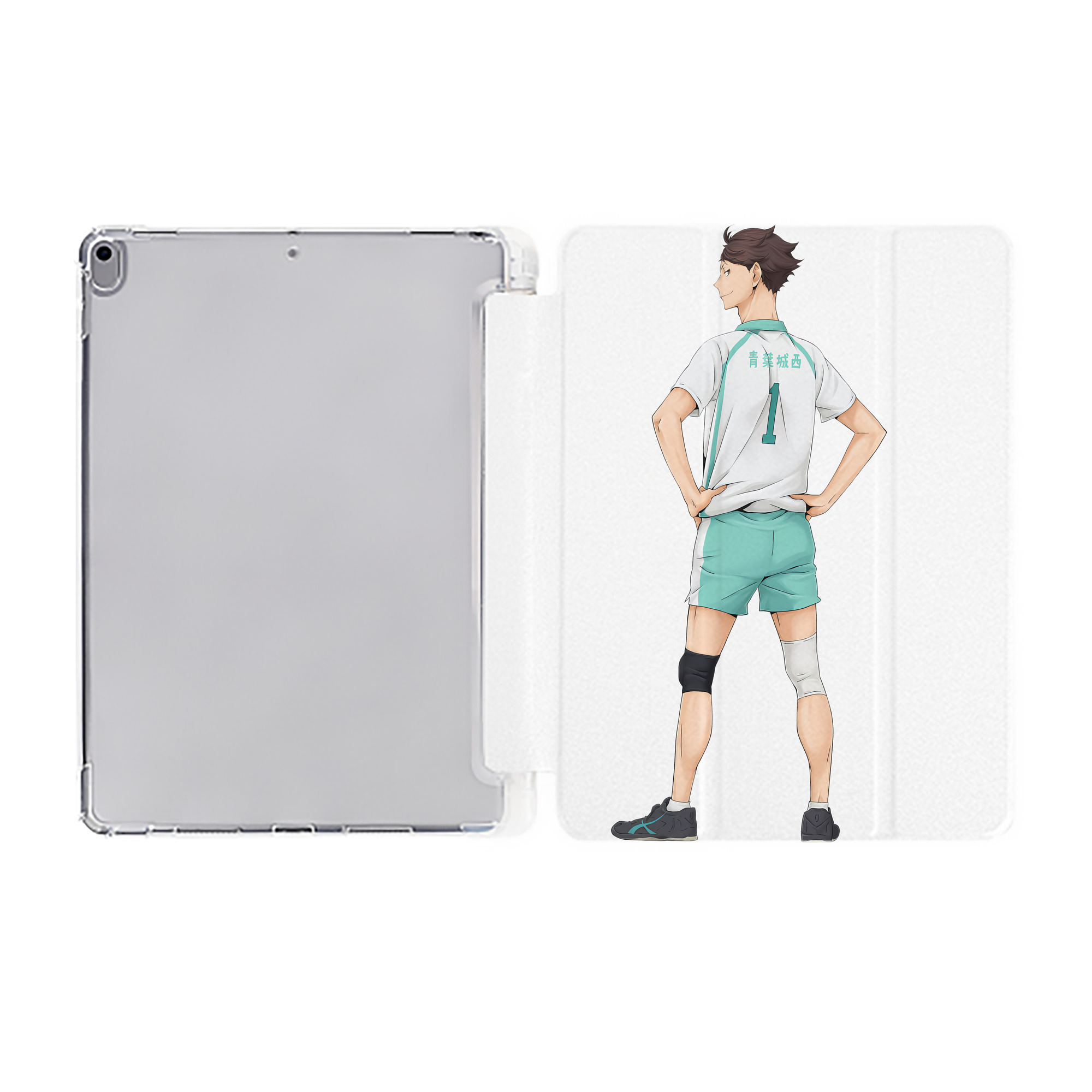 （画像用） ハイキュー!! Haikyu!! IPad ケース ペン収納付き 三つ折りスタンド PUレザー×シリコン 対応機種9.5/10.5/10.9インチ